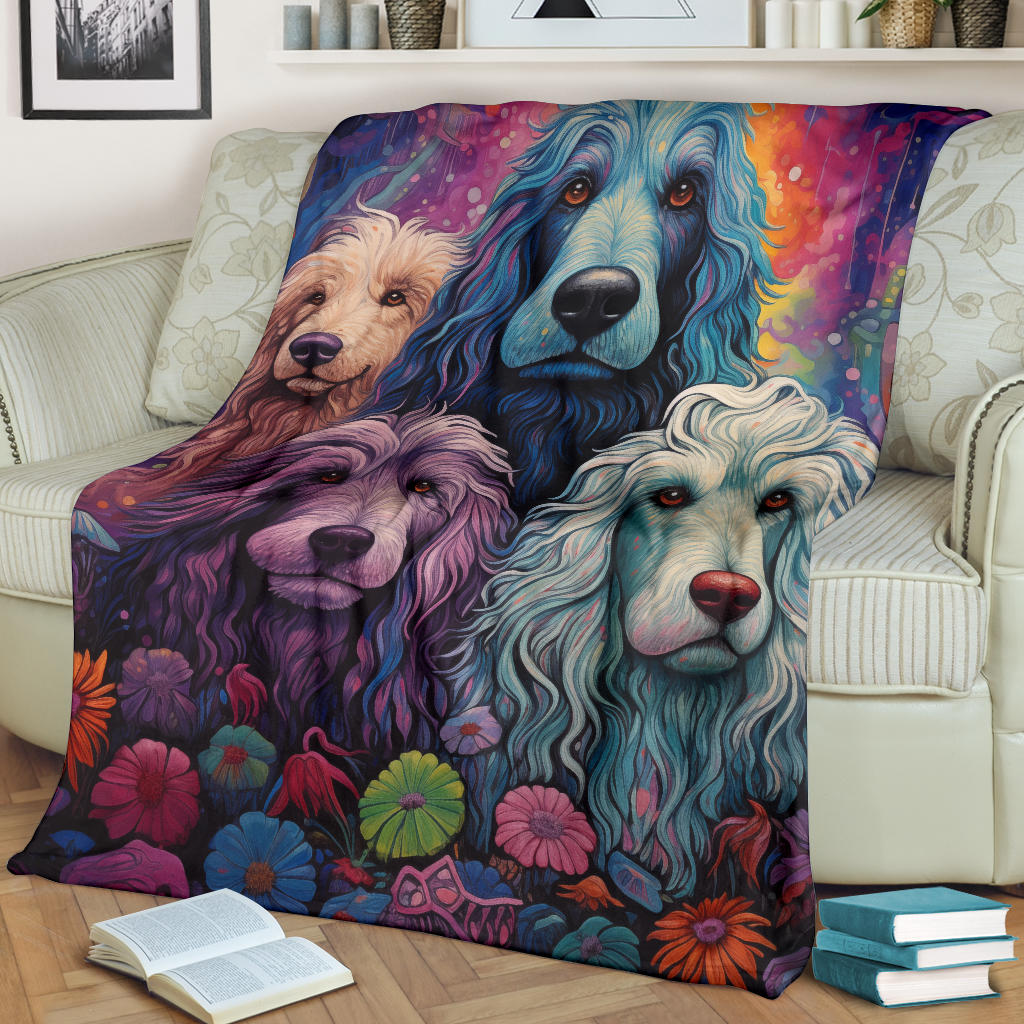 Bergamasco Sheepdog Blanket, Trippy Psychedelics Bergamasco Sheepdog Fleece Blanket, Bergamasco Sheepdog Throw Blanket, Bergamasco Sheepdog Gifts