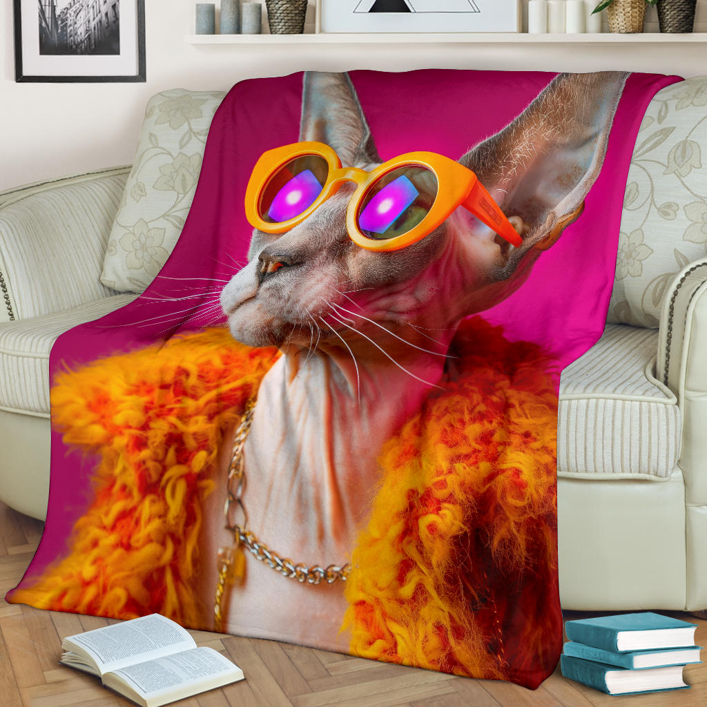 Cornish Rex cat Blanket, Trippy Psychedelics Cornish Rex cat Fleece Blanket, Cornish Rex cat Throw Blanket, Cornish Rex cat Gifts