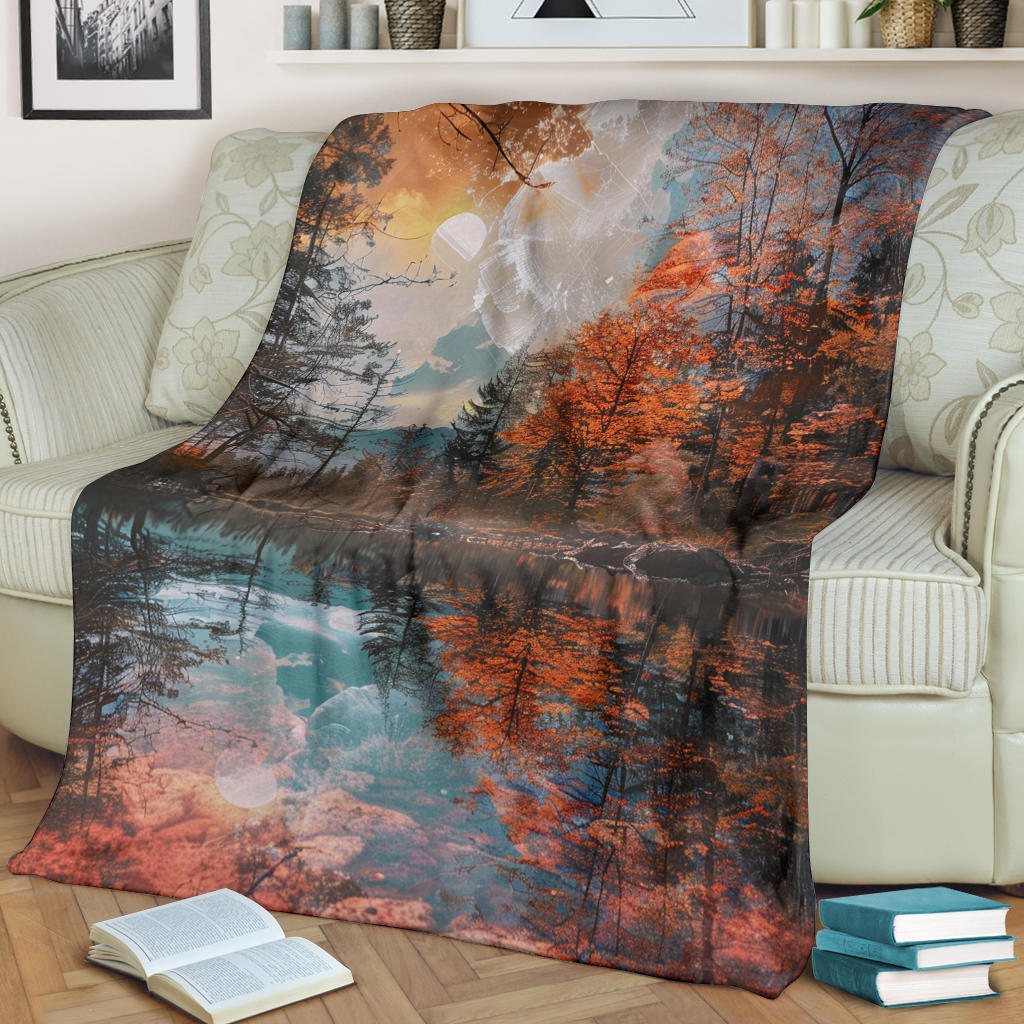 Autumn Aura Blanket, Autumn Aura Estetic Blanket, Autumn Aura Blanket Gift, Blanket