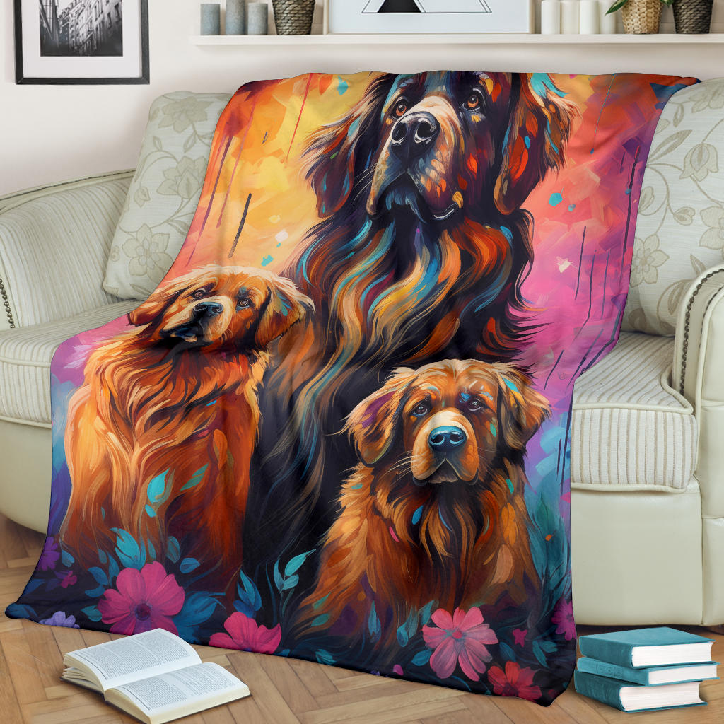 Caucasian Shepherd Blanket, Trippy Psychedelics Caucasian Shepherd Fleece Blanket, Caucasian Shepherd Throw Blanket, Caucasian Shepherd Gifts