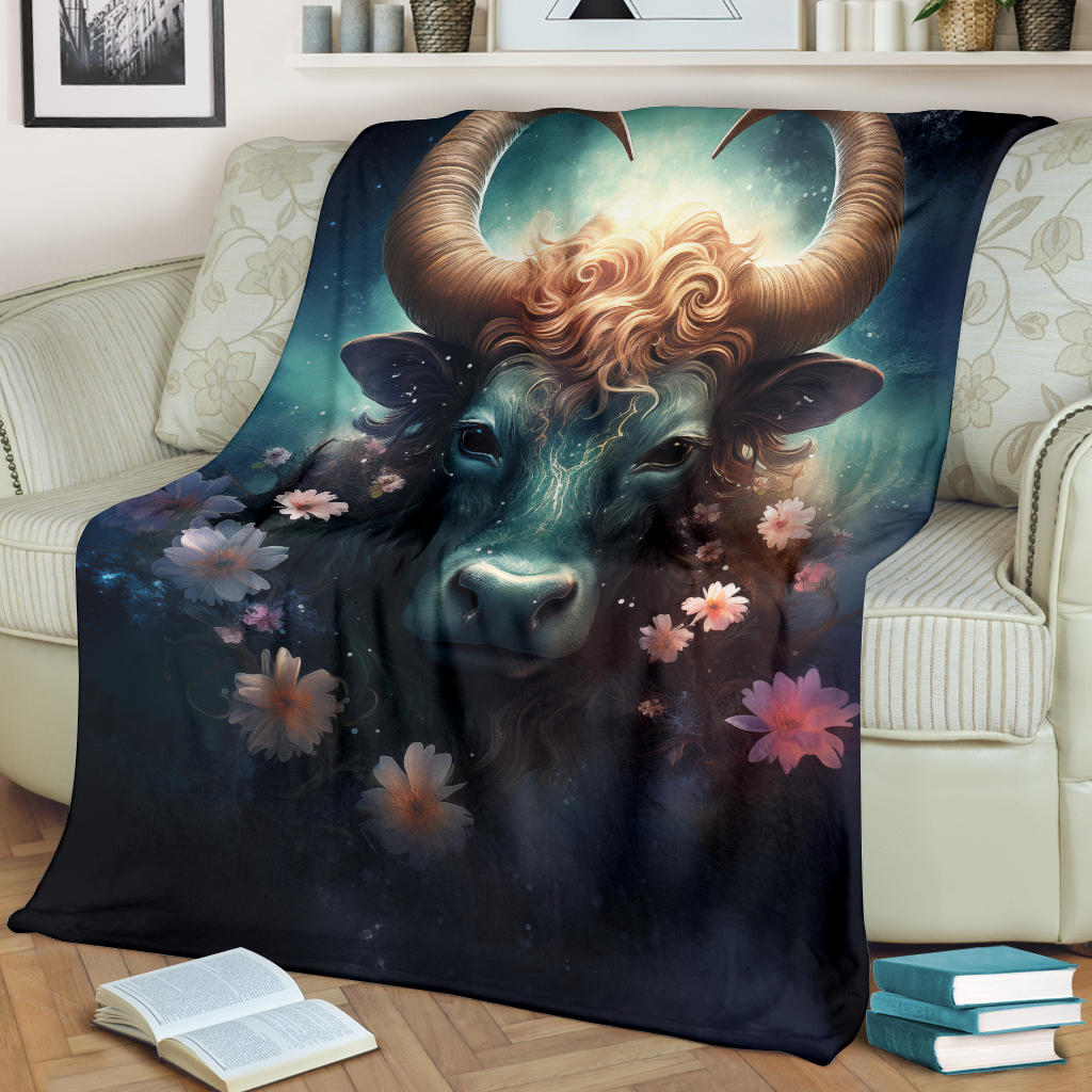 Taurus Zodiac Mysterious Blanket, Bull Zodiac Sign, Taurus Zodiac Gifts, Taurus Throw Blanket