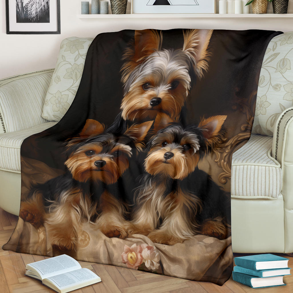 Yorkshire Terrier Family Blanket, Yorkshire Terrier Blanket, Yorkshire Terrier Gifts, Yorkshire Terrier Throw Blanket