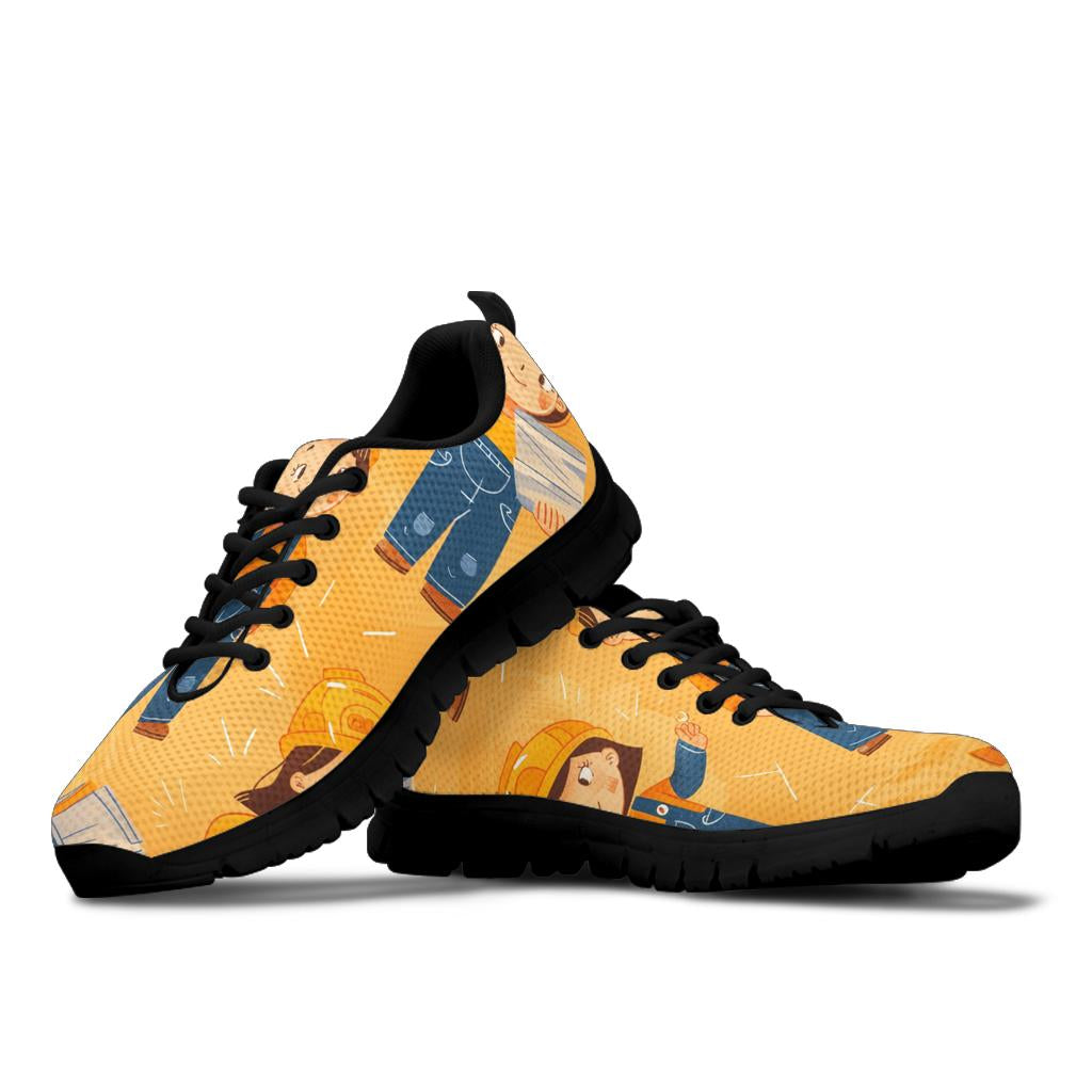 Construction Workers Sneakers, Sport Shoes, Construction Workers  Women Man Kids Sneakers, Construction Workers  Costume Sneakers