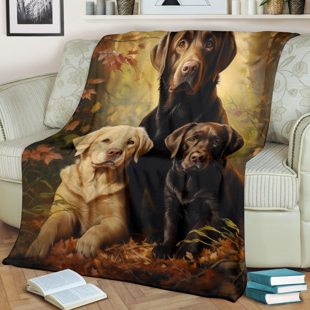 Labrador Retriever Family Blanket, Labrador Retriever Throw Blanket, Labrador Retriever Gifts, Labrador Retriever Fleece Blanket