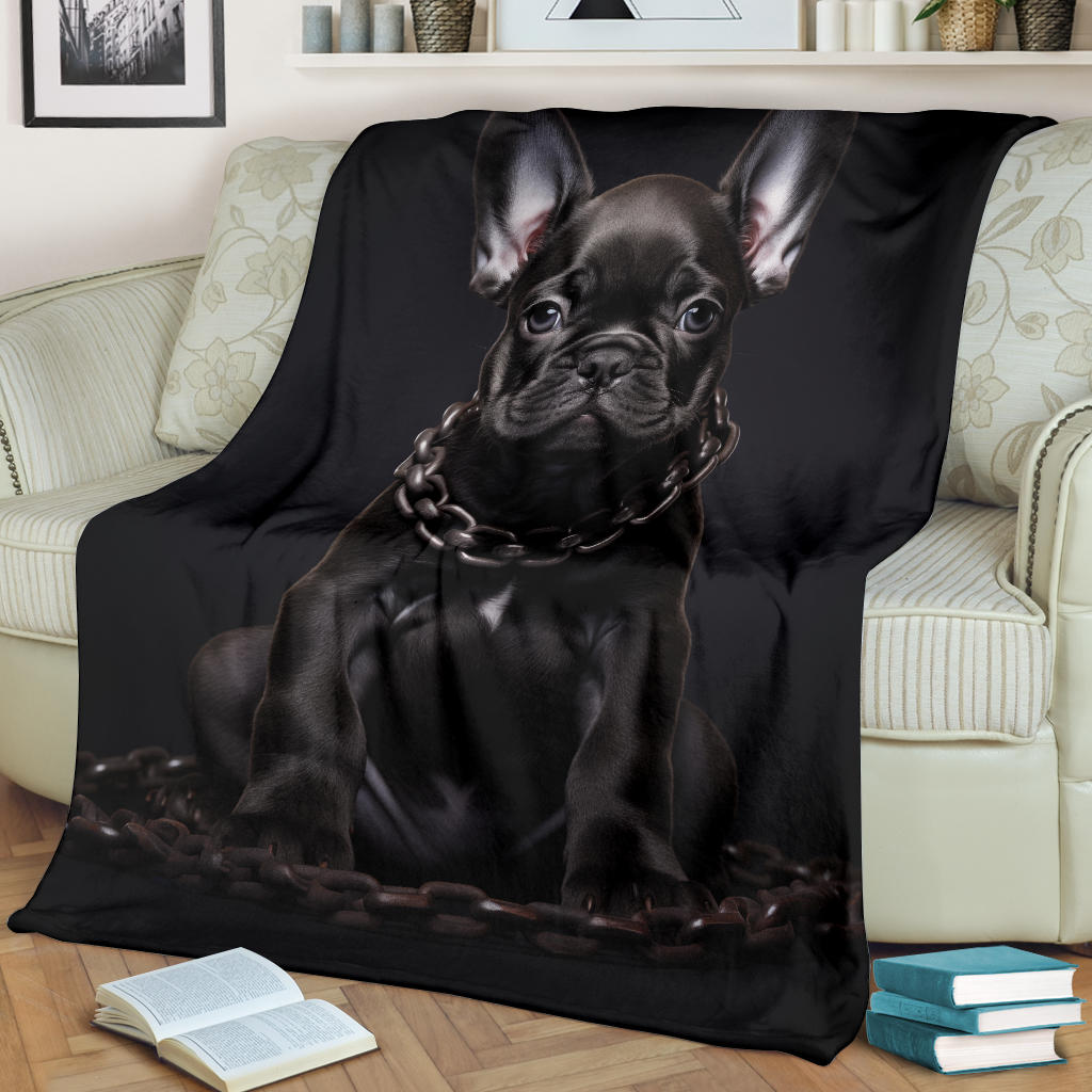 Black French Bulldog Blanket, French Bulldog Throw Blanket, French Bulldog Fleece Blanket, French Bulldog Gifts