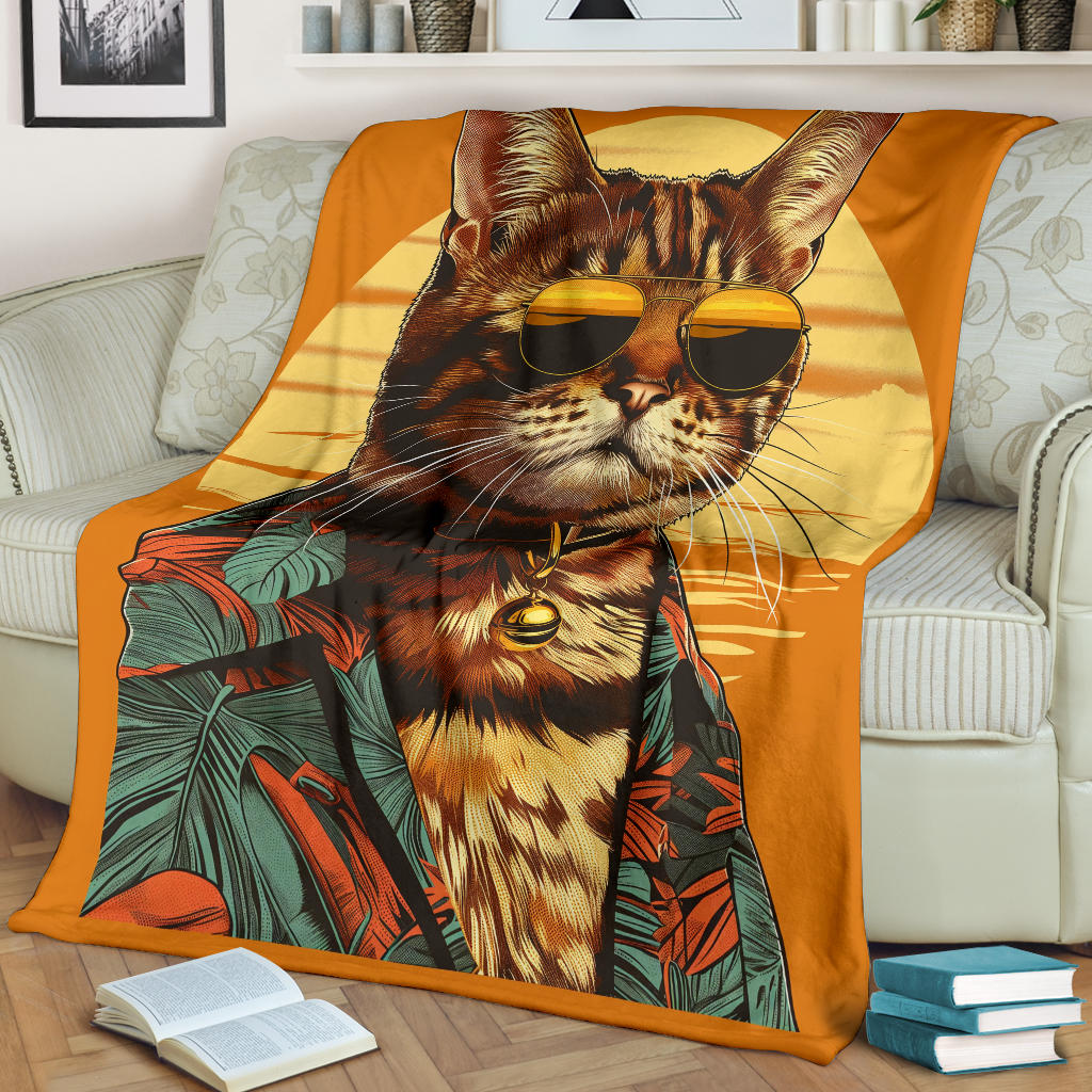 Bengal cat Blanket, Trippy Psychedelics Bengal cat Fleece Blanket, Bengal cat Throw Blanket, Bengal cat Gifts