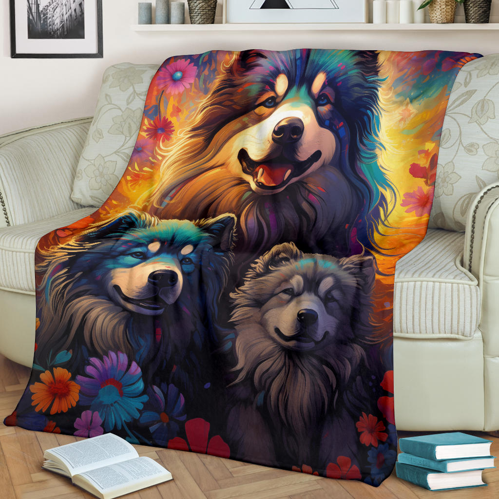 Caucasian Shepherd Blanket, Trippy Psychedelics Caucasian Shepherd Fleece Blanket, Caucasian Shepherd Throw Blanket, Caucasian Shepherd Gifts