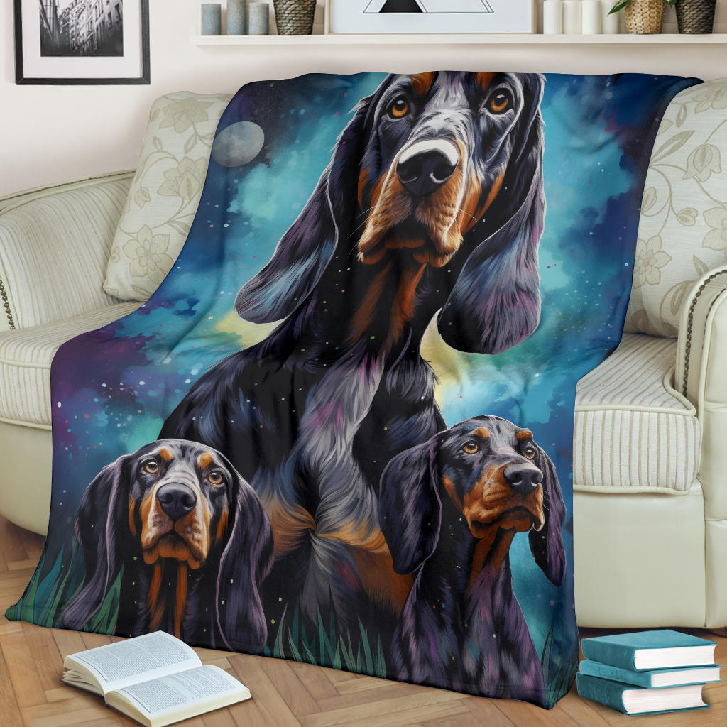 Bluetick Coonhound Blanket, Trippy Psychedelics Bluetick Coonhound Fleece Blanket, Bluetick Coonhound Throw Blanket, Bluetick Coonhound Gifts