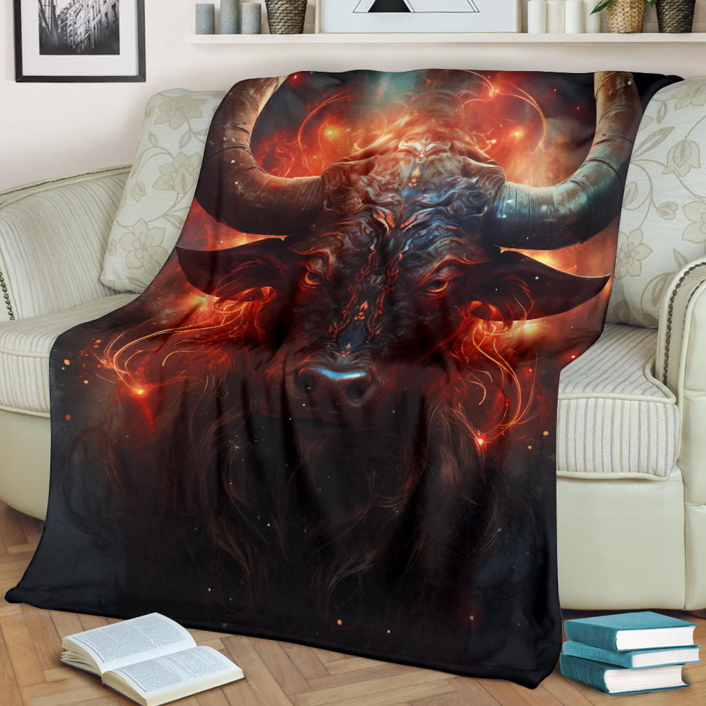 Taurus Zodiac Mysterious Blanket, Bull Zodiac Sign, Taurus Zodiac Gifts, Taurus Throw Blanket