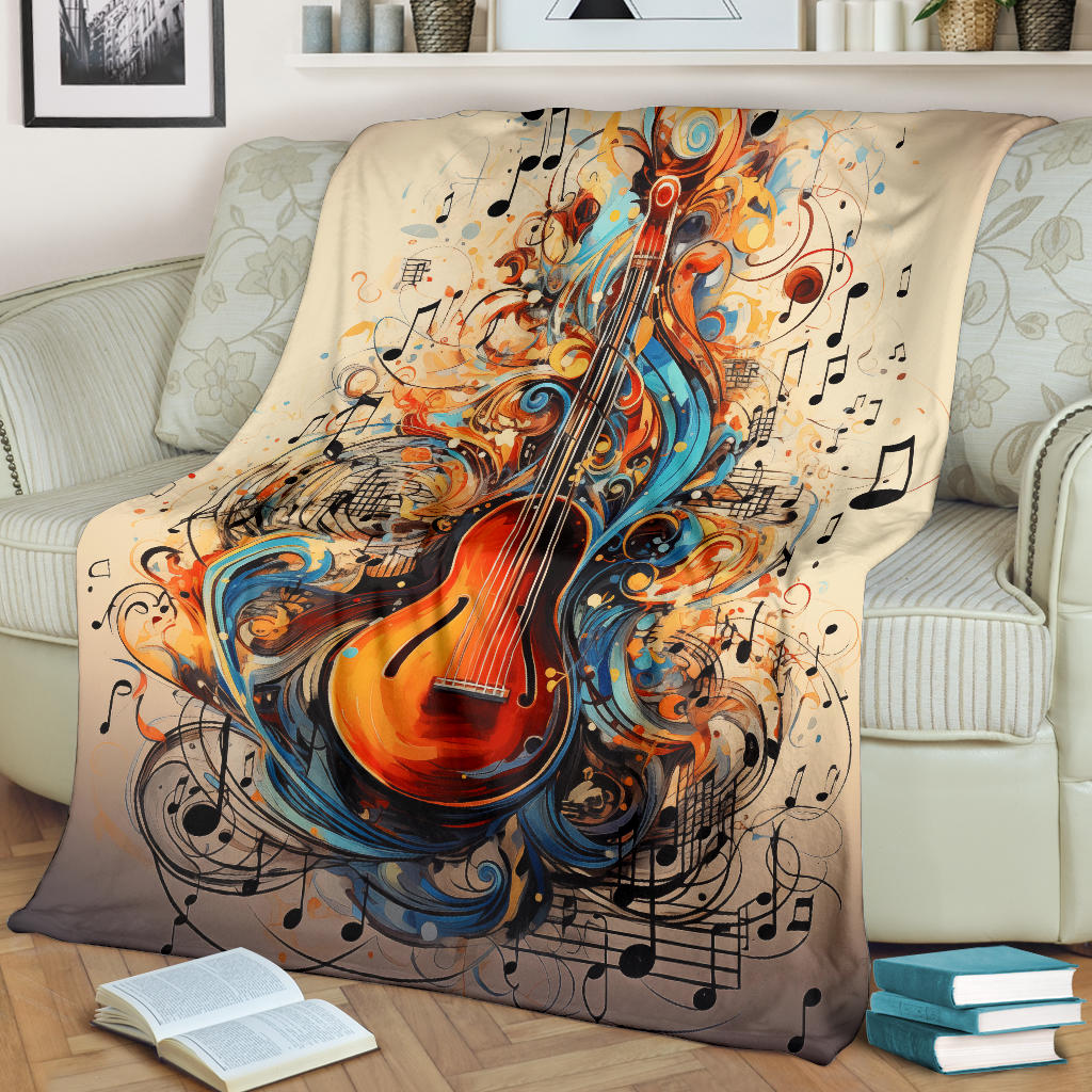 Music Notes Blanket, Music Notes Throw Blanket, Music Notes Gifts, Music Notes Fleece Blanket, Music Custom Name Blanket