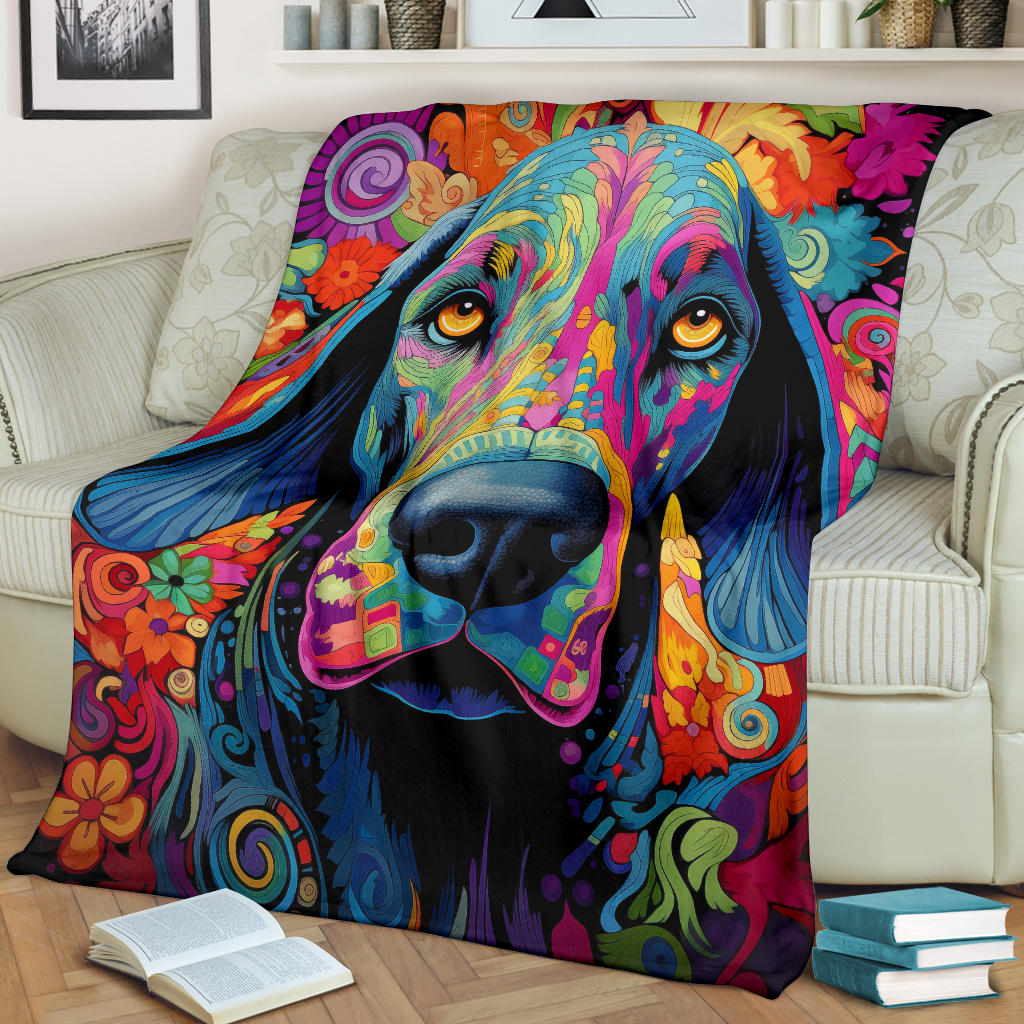 Trippy Psychedelics Great Dane Blanket, Great Dane Fleece Blanket, Great Dane Throw Blanket, Great Dane Gifts