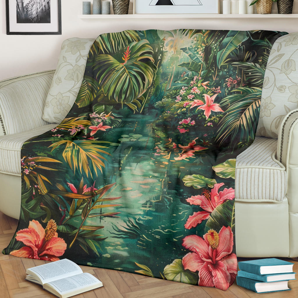 Tropical Paradise Blanket, Tropical Paradise Costume Blanket, Tropical Paradise Blanket Gift, Blanket