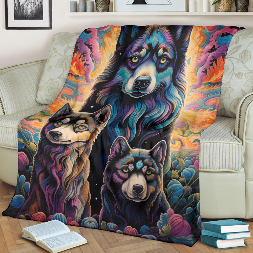 Asian Shepherd Blanket, Trippy Psychedelics Asian Shepherd Fleece Blanket, Asian Shepherd Throw Blanket, Asian Shepherd Gifts