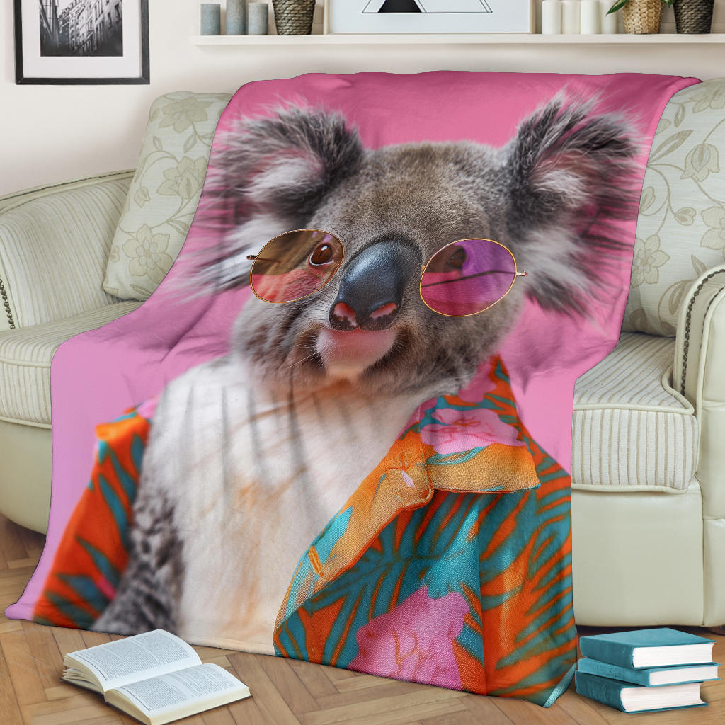 Koala animal Blanket, Trippy Psychedelics Koala animal Fleece Blanket, Koala animal Throw Blanket, Koala animal Gifts