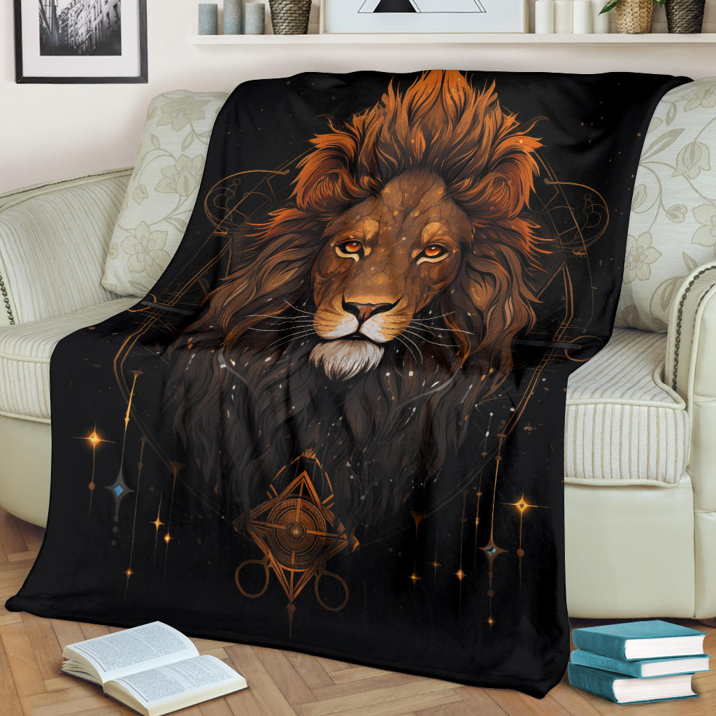 Lion Zodiac Blanket, Lion Zodiac Gifts, Lion Zodiac Sign, Lion Throw Blanket, Leo Zodiac Sign