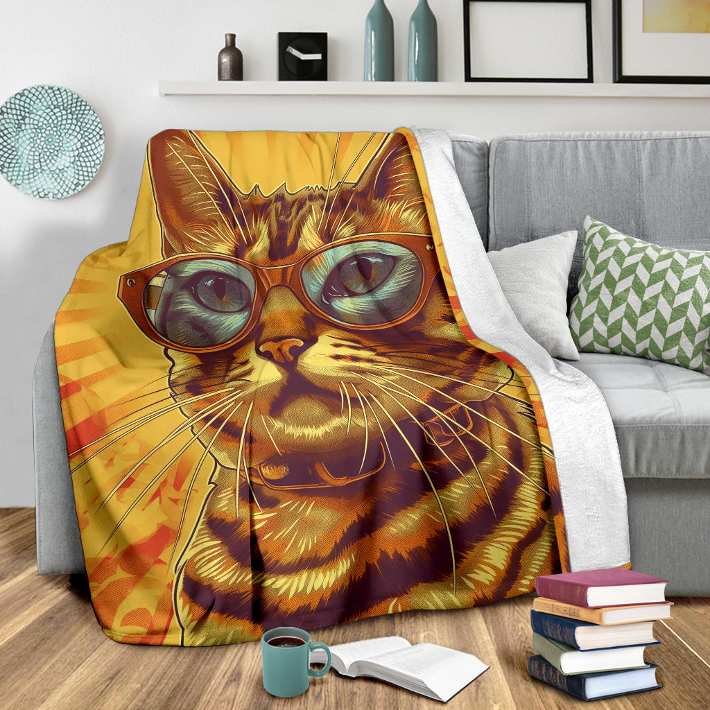 Ocicat Cat Blanket, Trippy Psychedelics Ocicat Cat Fleece Blanket, Ocicat Cat Throw Blanket, Ocicat Cat Gifts