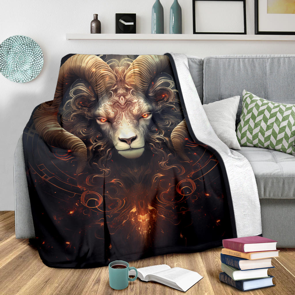 Aries Zodiac Blanket, Ram Zodiac Sign, Aries Gifts, Aries Throw Blanket, Ram Zodiac Gifts