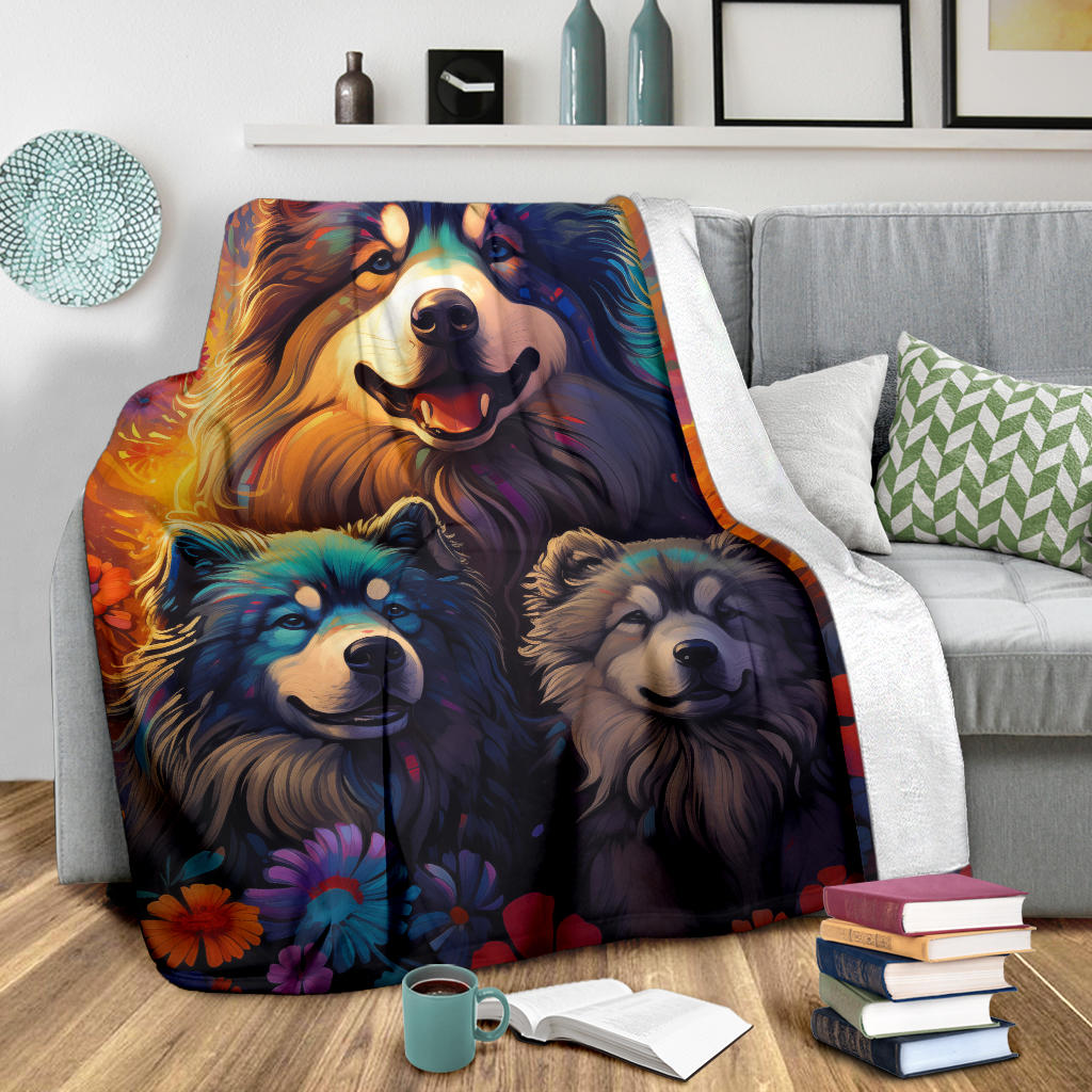 Caucasian Shepherd Blanket, Trippy Psychedelics Caucasian Shepherd Fleece Blanket, Caucasian Shepherd Throw Blanket, Caucasian Shepherd Gifts