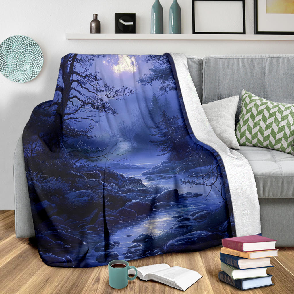 Mystic Moonlight Blanket, Mystic Moonlight Estetic Blanket, Mystic Moonlight Blanket Gift, Blanket