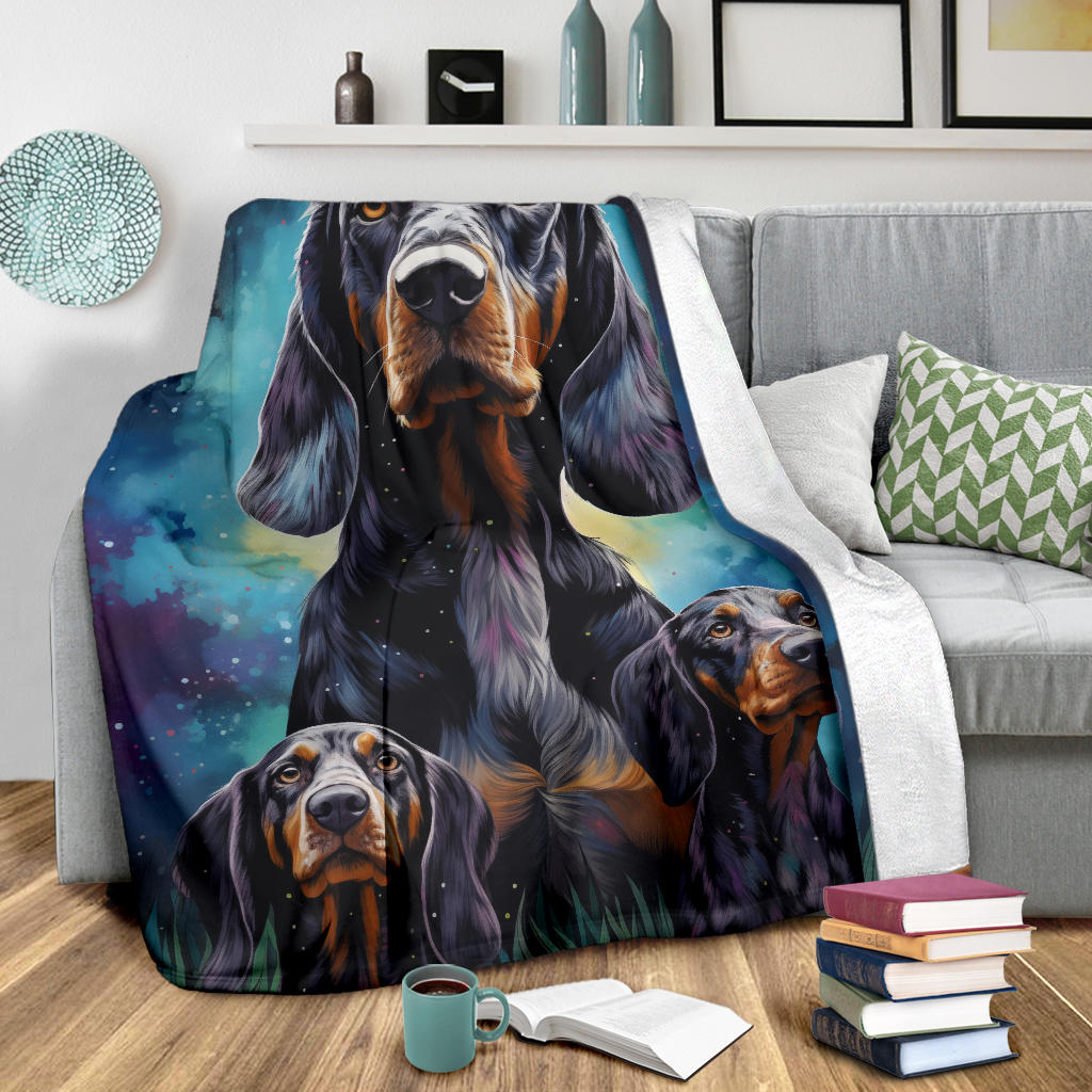 Bluetick Coonhound Blanket, Trippy Psychedelics Bluetick Coonhound Fleece Blanket, Bluetick Coonhound Throw Blanket, Bluetick Coonhound Gifts