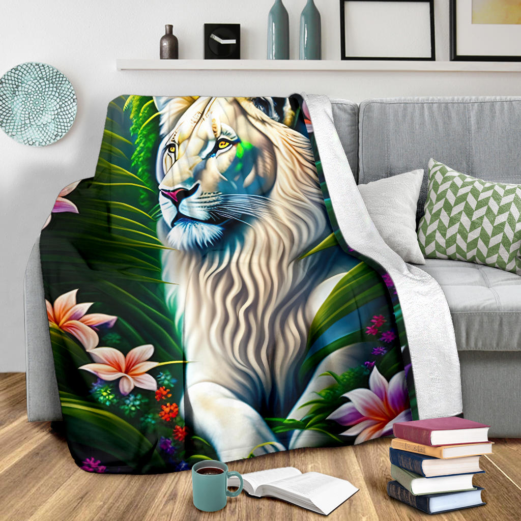 White Lion Blanket