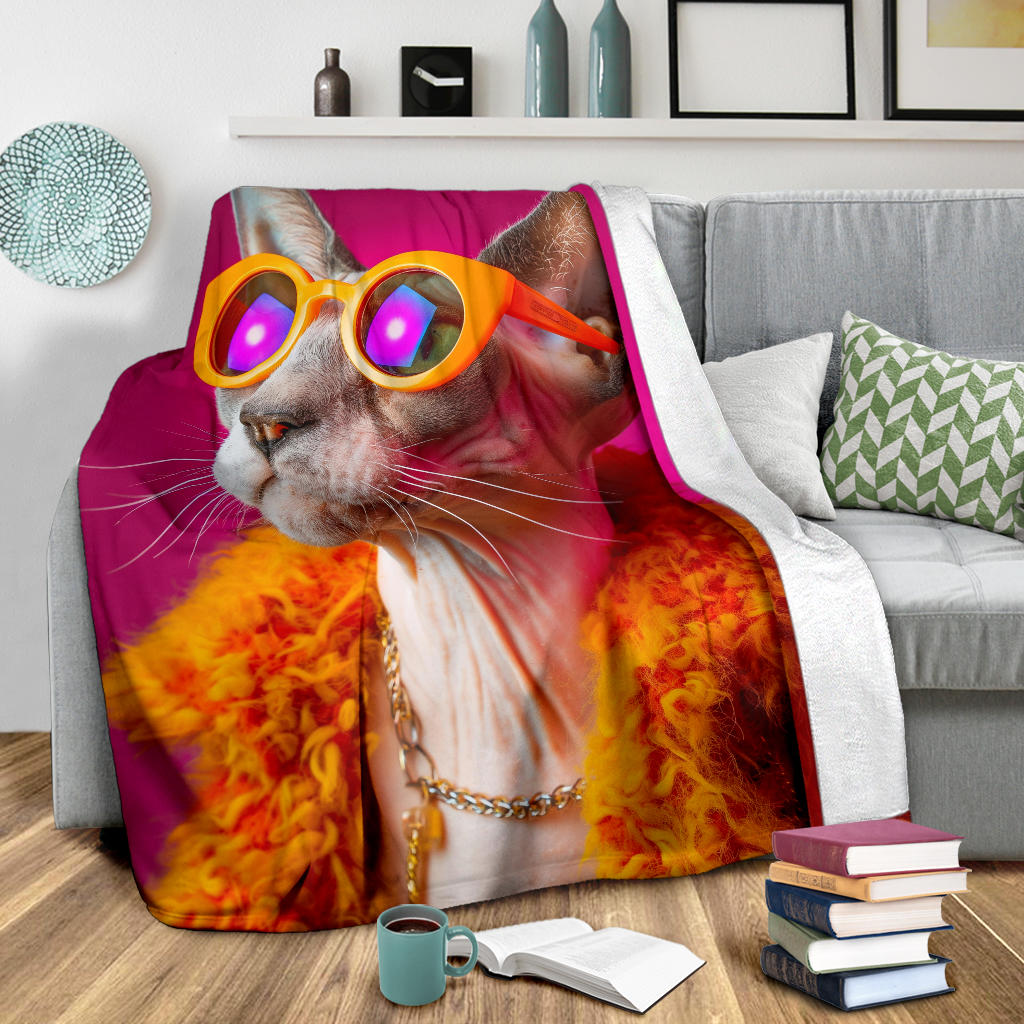 Cornish Rex cat Blanket, Trippy Psychedelics Cornish Rex cat Fleece Blanket, Cornish Rex cat Throw Blanket, Cornish Rex cat Gifts