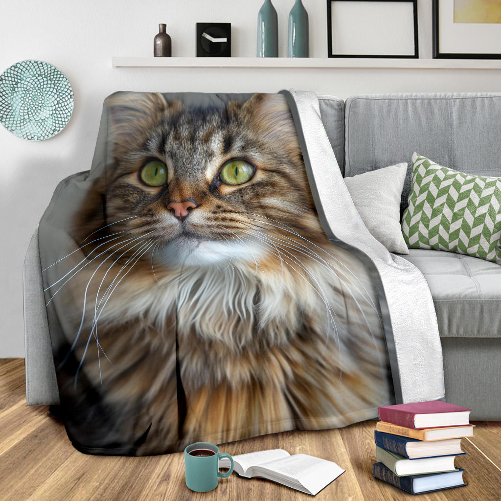 Maine Coon cat Blanket, Trippy Psychedelics Maine Coon cat Fleece Blanket, Maine Coon cat Throw Blanket, Maine Coon cat Gifts