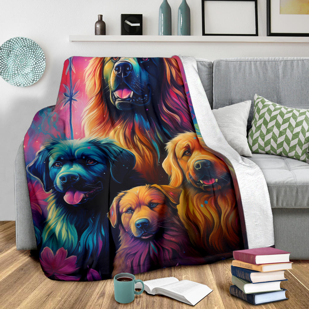 Caucasian Shepherd Blanket, Trippy Psychedelics Caucasian Shepherd Fleece Blanket, Caucasian Shepherd Throw Blanket, Caucasian Shepherd Gifts