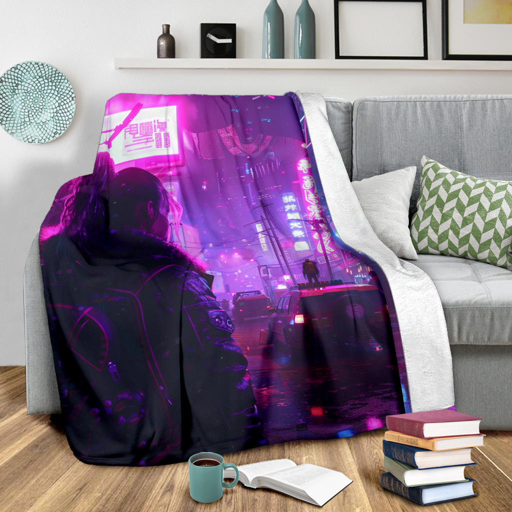 Neon Nights Banket, Neon Nights Estetic Blanket, Neon Nights Blanket Gift, Blanket