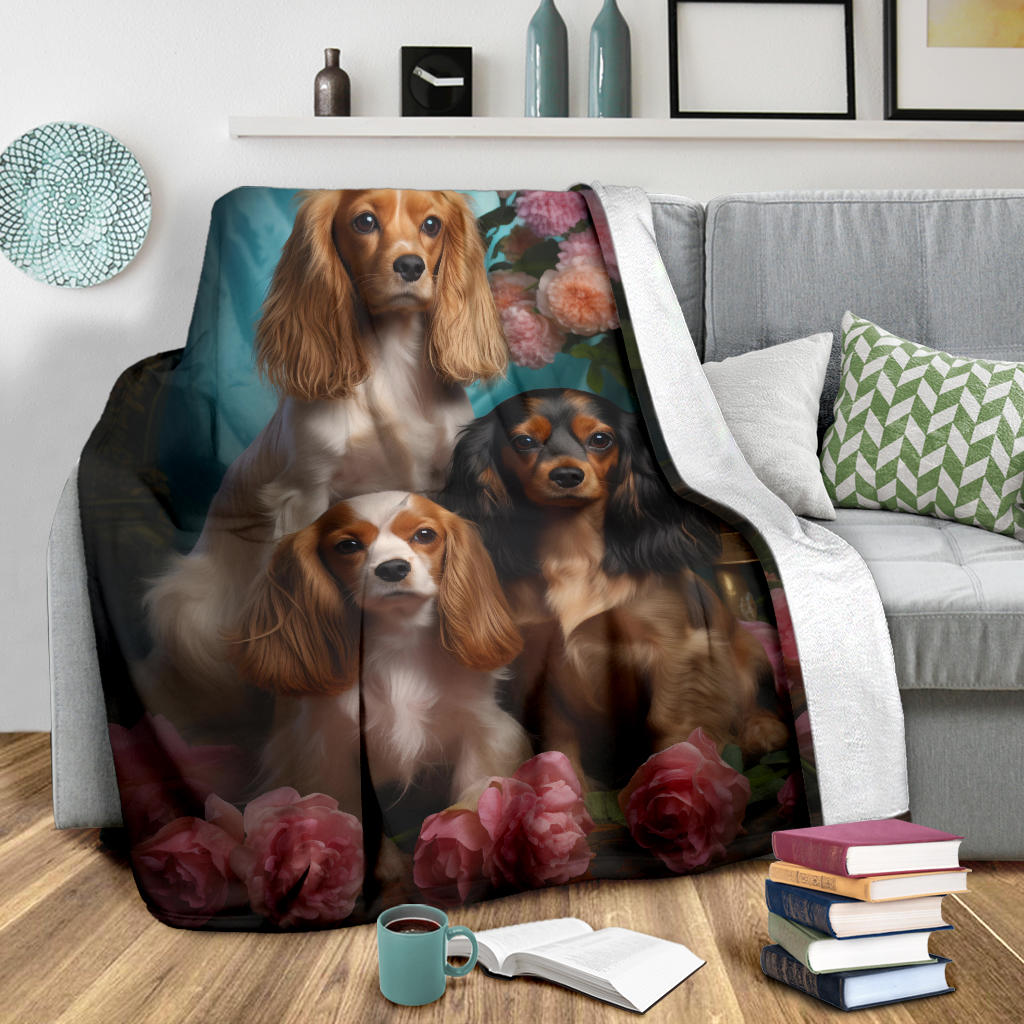 alier King Charles Spaniel Blanket, Cavalier King Charles Spaniel Throw Blanket, Cavalier King Charles Spaniel, Cavalier King Charles Spaniel Gifts