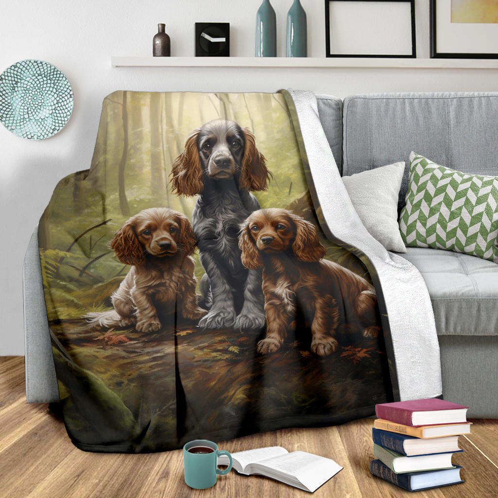 Cocker Spaniel Family Blanket, Cocker Spaniel Blanket,Cocker Spaniel Throw Blanket, Cocker Spanie, Cocker Spaniel Gifts