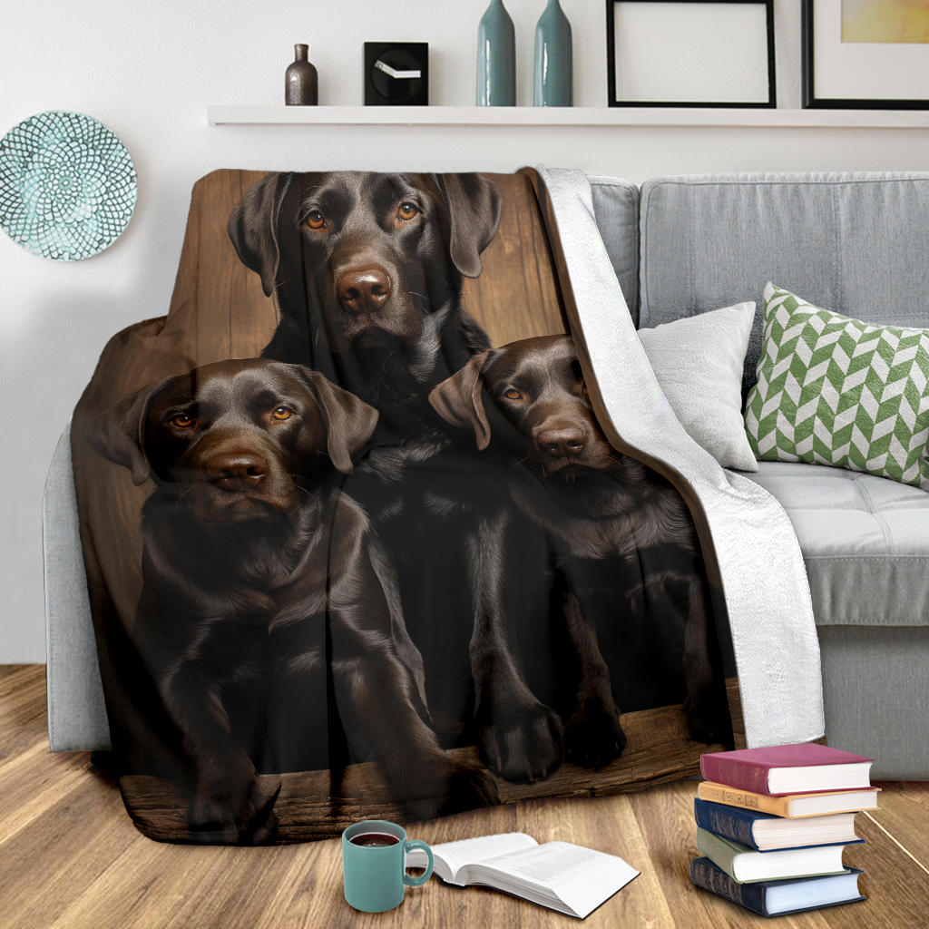 Labrador Retriever Family Blanket, Labrador Retriever Throw Blanket, Labrador Retriever Gifts, Labrador Retriever Fleece Blanket