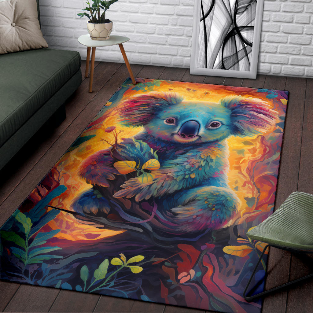 Koala rug, Koala Trippy Rug, Koala Gifts, Koala Decor