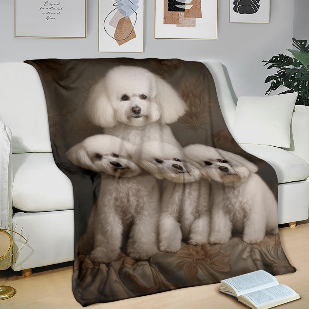 Bichon Frise Family Blanket, Bichon Frise Blanket, Bichon Frise Throw Blanket, Bichon Frise, Bichon Frise Gifts