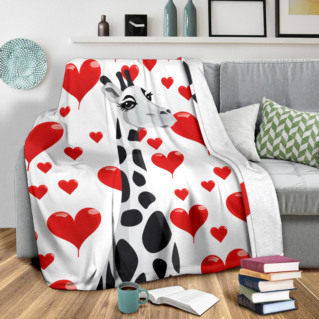 Giraffe Hearts Blanket