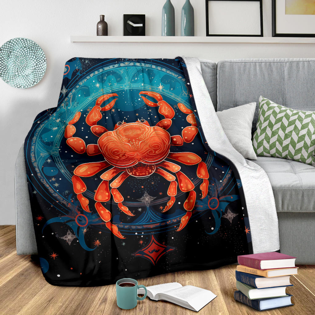 Crab Zodiac Blanket, Cancer Zodiac Sign, Cancer Zodiac Gifts, Cancer Throw Blanket