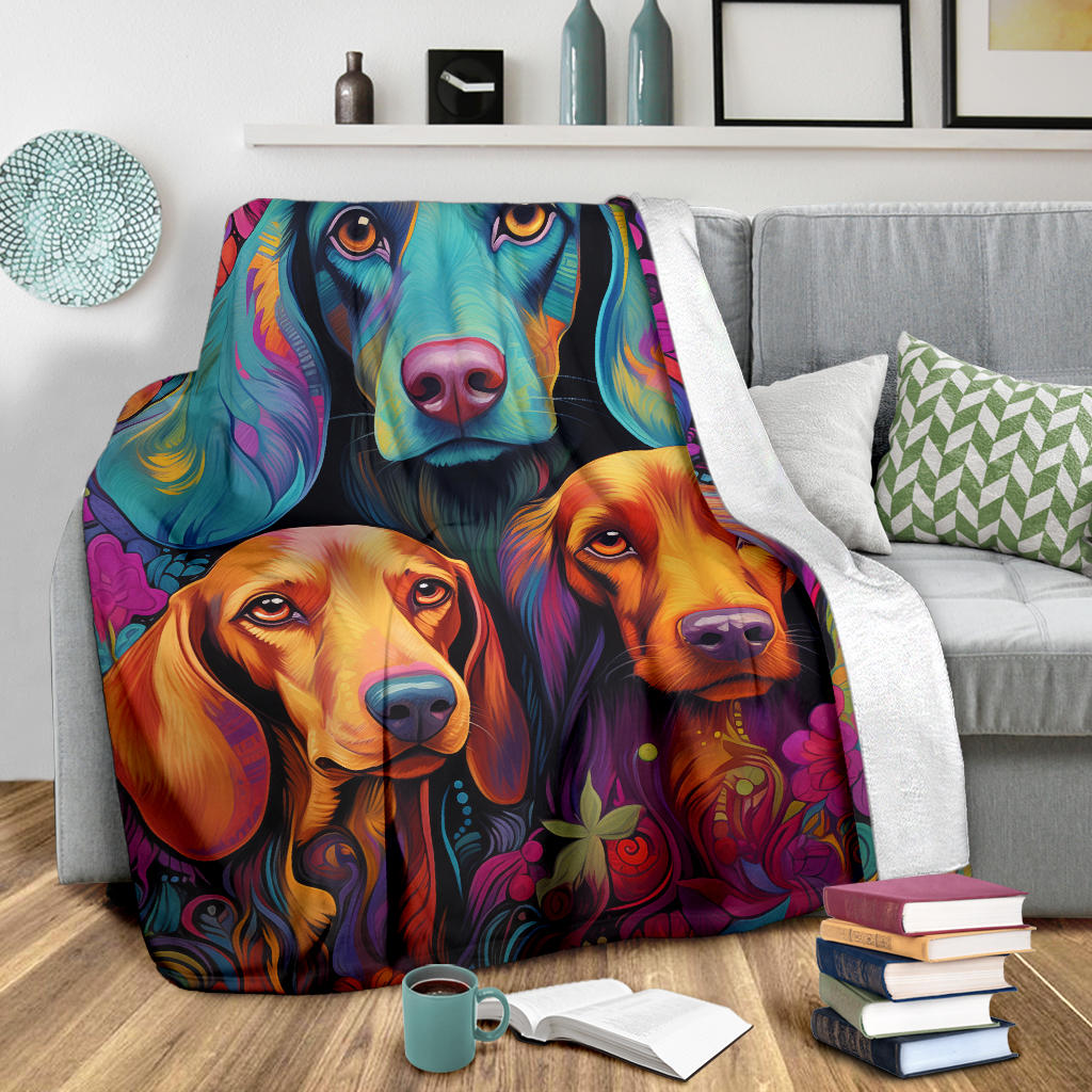 Estonian Hound Blanket, Trippy Psychedelics Estonian Hound Fleece Blanket, Estonian Hound Throw Blanket, Estonian Hound Gifts