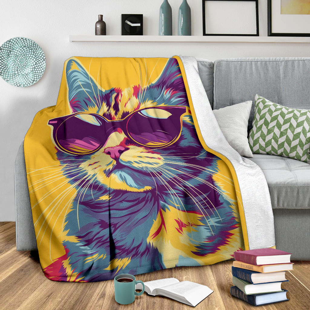 American Shorthair cat Blanket, Trippy Psychedelics American Shorthair cat Fleece Blanket, American Shorthair cat Throw Blanket, American Shorthair cat Gifts