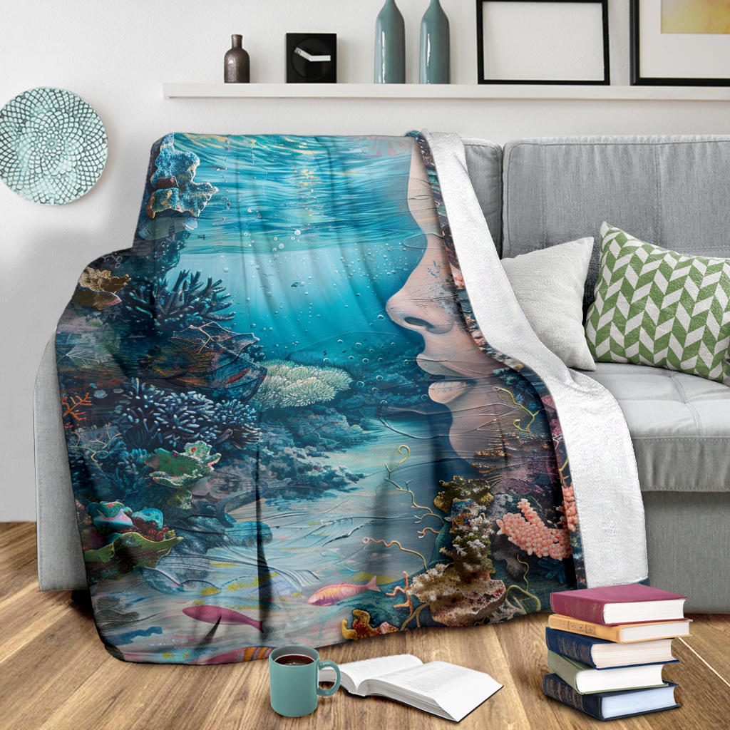 Oceanic Bliss Blanket, Oceanic Bliss Estetic Blankets, Oceanic Bliss Blanket Gifts, Blanket