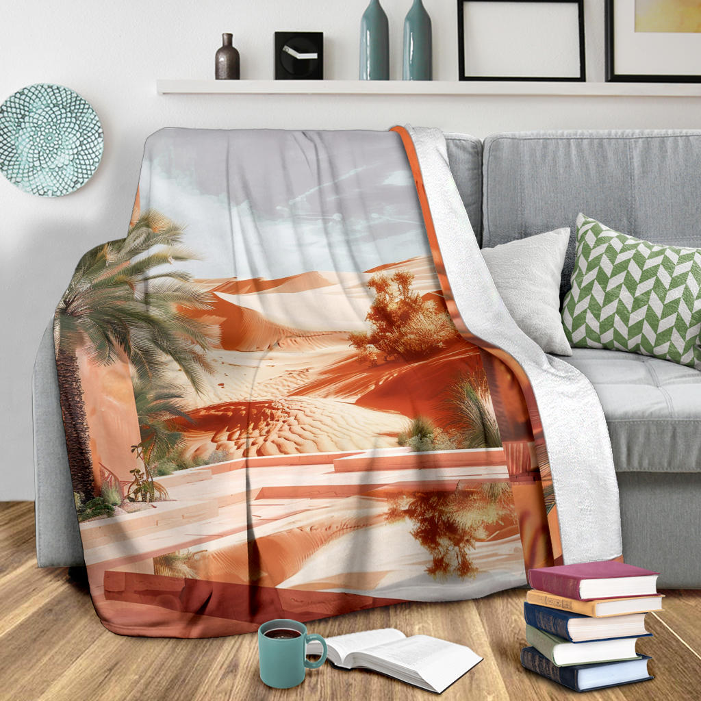 Desert Mirage Blanket, Desert Mirage Estetic Blanket, Desert Mirage Blanket Gift, Blanket