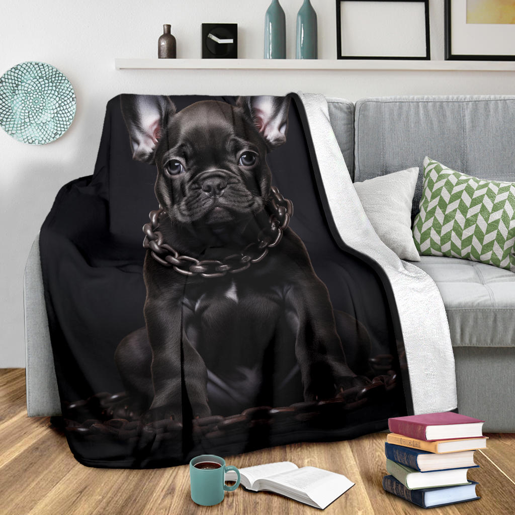 Black French Bulldog Blanket, French Bulldog Throw Blanket, French Bulldog Fleece Blanket, French Bulldog Gifts