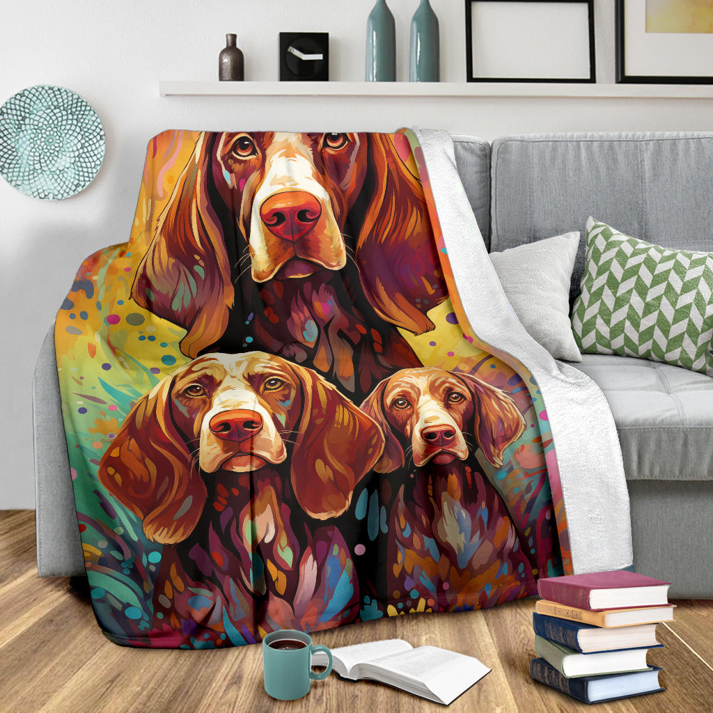 Bracco Italiano Blanket, Trippy Psychedelics Bracco Italiano Fleece Blanket, Bracco Italiano Throw Blanket, Bracco Italiano Gifts