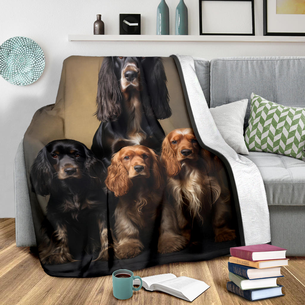 Cocker Spaniel Family Blanket, Cocker Spaniel Blanket,Cocker Spaniel Throw Blanket, Cocker Spanie, Cocker Spaniel Gifts