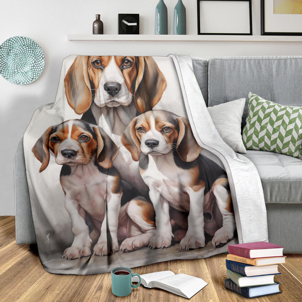 Beagle Family Blanket, Beagle Blanket, Beagle Gifts, Beagle Throw Blanket