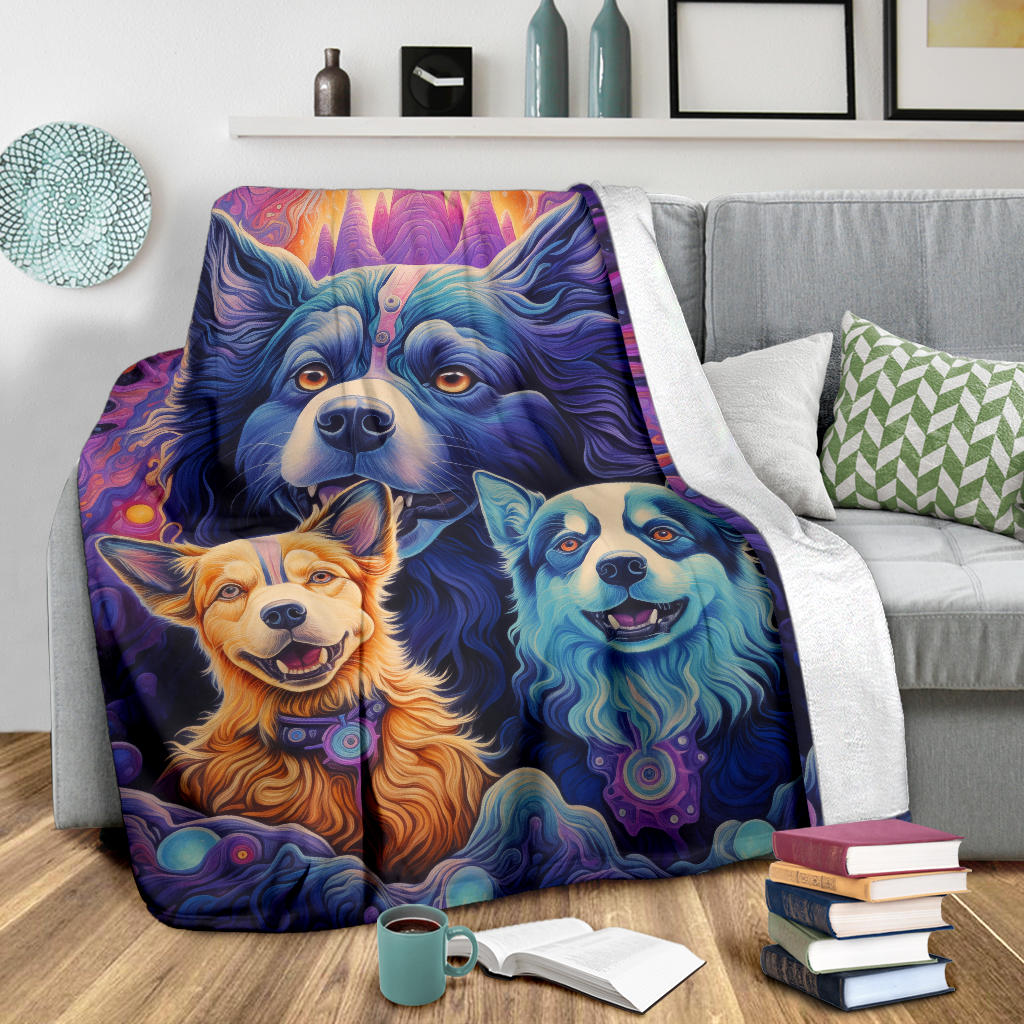 Asian Shepherd Blanket, Trippy Psychedelics Asian Shepherd Fleece Blanket, Asian Shepherd Throw Blanket, Asian Shepherd Gifts