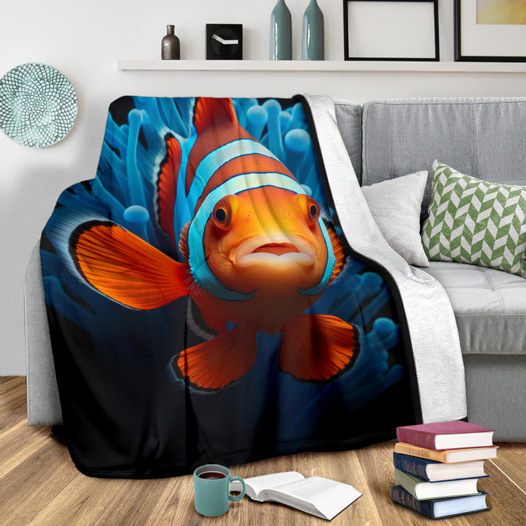 Clownfish Blanket, Clownfish Throw Blanket, Clownfish Gifts