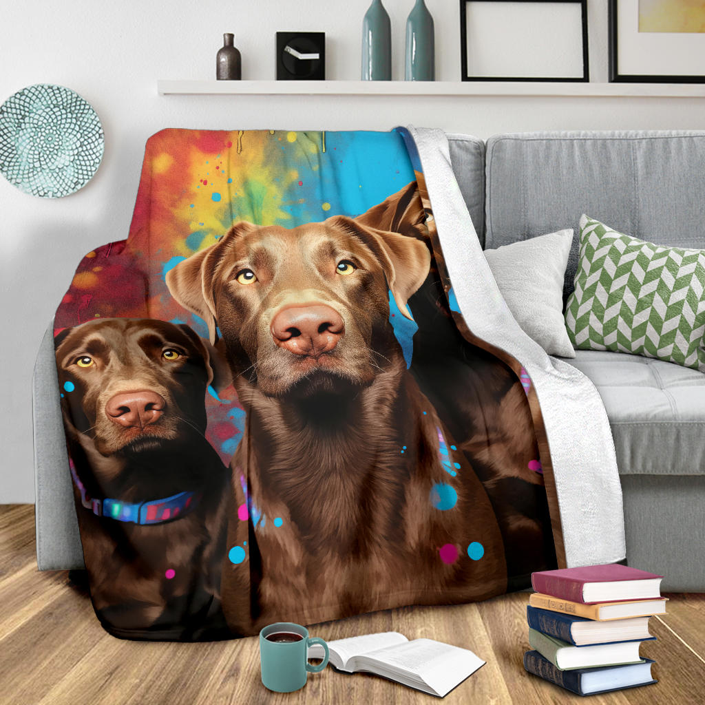 Chesapeake Bay Retrievr  Blanket, Trippy Psychedelics Chesapeake Bay Retrievr Fleece Blanket, Chesapeake Bay Retrievr Throw Blanket, Chesapeake Bay Retrievr Gifts