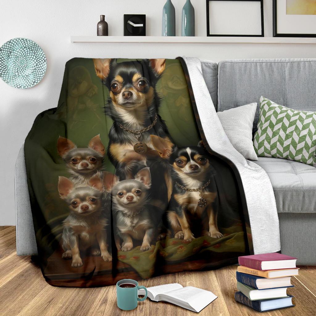 Chihuahua Family Blanket, Chihuahua Blanket, Chihuahua Throw Blanket, Chihuahua, Chihuahua Gifts