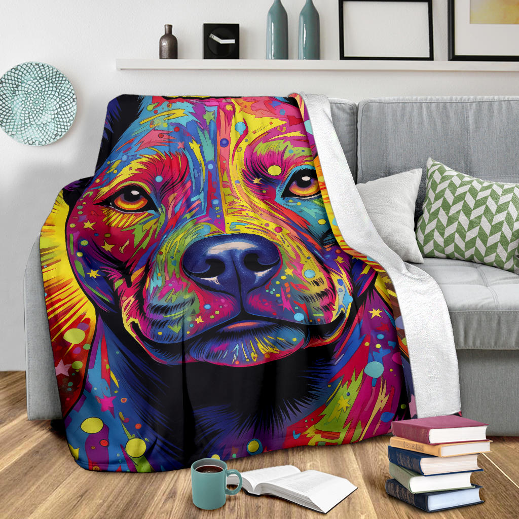 American Staffordshire Terri Blanket, Trippy Psychedelics American Staffordshire Terri Fleece Blanket, American Staffordshire Terri Throw Blanket, American Staffordshire Terri Gifts