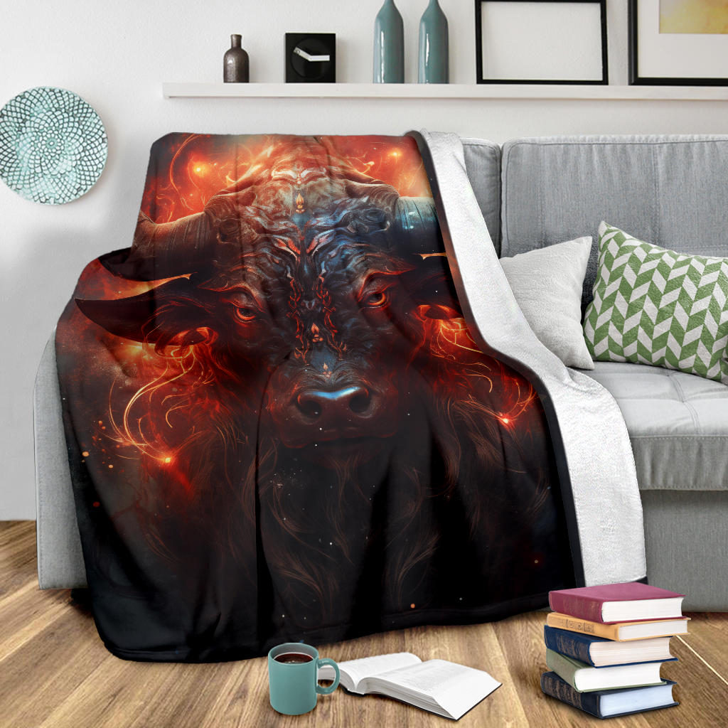 Taurus Zodiac Mysterious Blanket, Bull Zodiac Sign, Taurus Zodiac Gifts, Taurus Throw Blanket